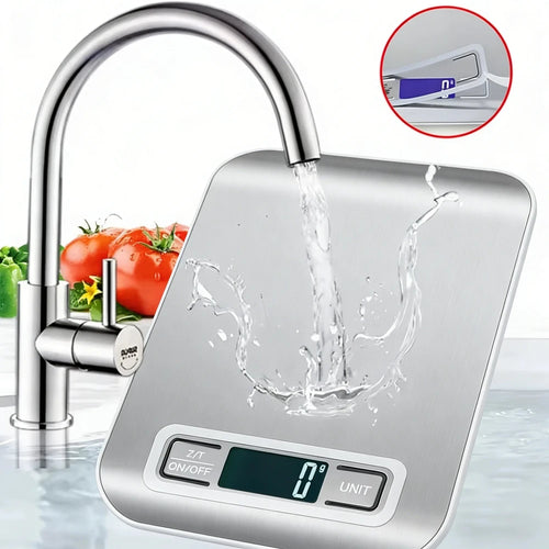 Digital Kitchen Scale – Stainless Steel, LED Display