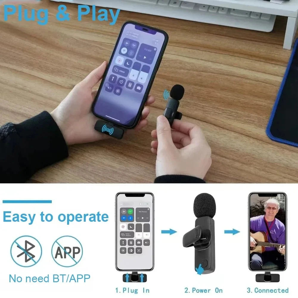 Wireless Lavalier Microphone – Clip-On Mic for Content Creators