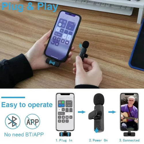 Wireless Lavalier Microphone – Clip-On Mic for Content Creators