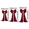 Oversized Velvet Christmas Tree Topper Bow – Long Cascading Tails