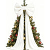 Oversized Velvet Christmas Tree Topper Bow – Long Cascading Tails