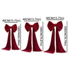 Oversized Velvet Christmas Tree Topper Bow – Long Cascading Tails